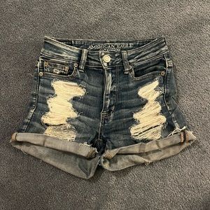 denim american eagle jean shorts